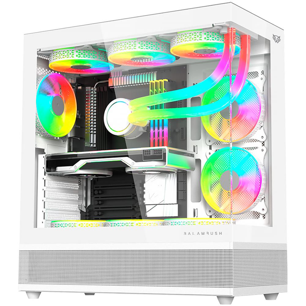 Foto 2 pulgar | Gabinete Gamer Balam Rush Tank Super 9200 Tb Atx Media Torre 3 Fan Argb Cristal Templado Sin Bordes