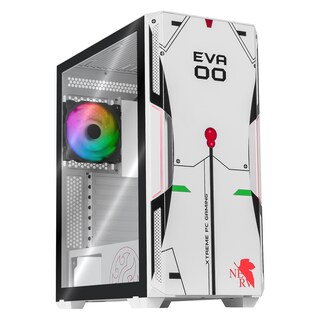 Foto 1 | Gabinete Gamer Xtreme Pc Gaming Evangelion Edition Media Torre Atx/micro Atx/itx Fan 2x120mm Cristal Templado Argb Blan