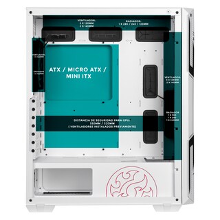 Foto 3 | Gabinete Gamer Xtreme Pc Gaming Evangelion Edition Media Torre Atx/micro Atx/itx Fan 2x120mm Cristal Templado Argb Blan