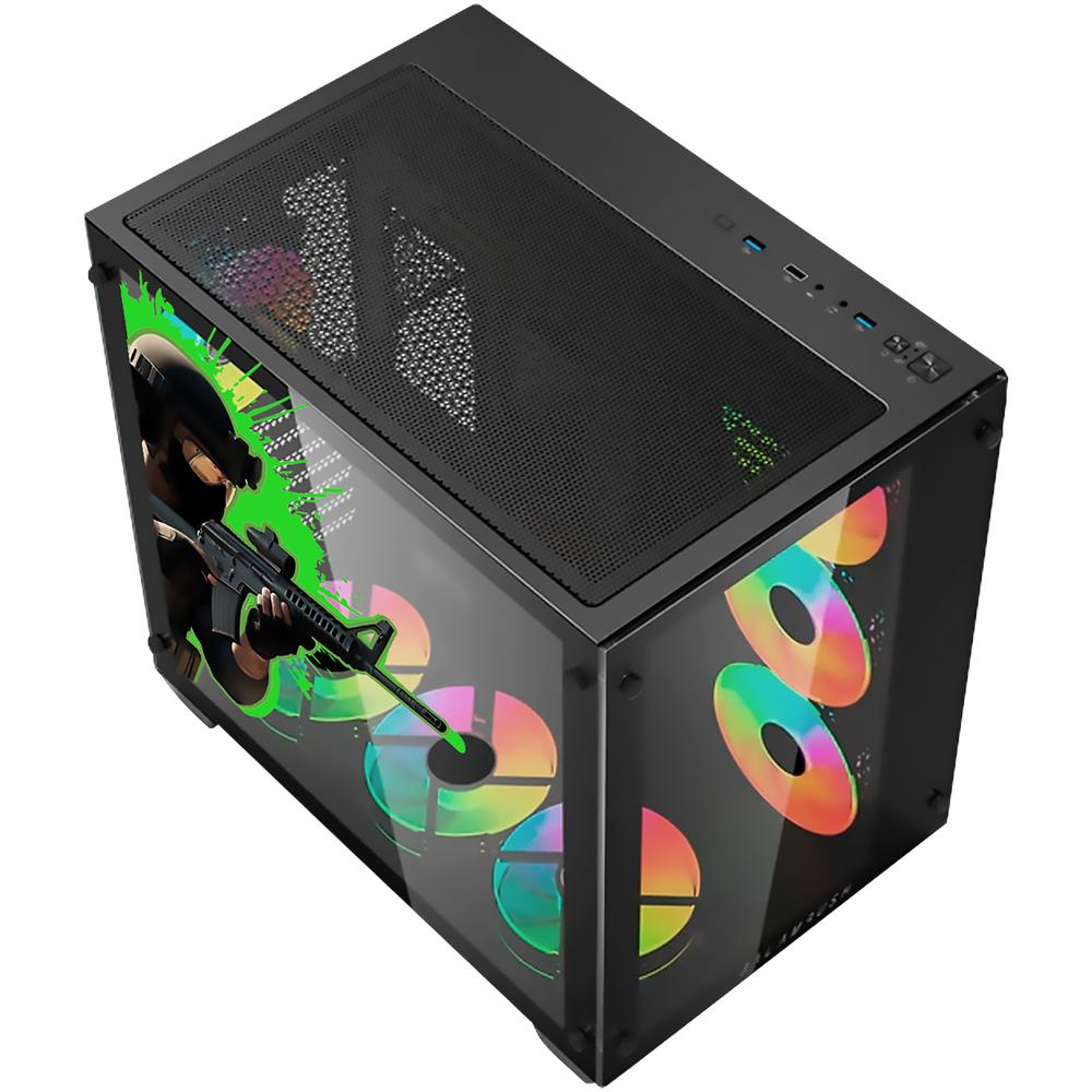 Foto 6 pulgar | Gabinete Gamer Xtreme Pc Gaming Counter Strike Edition Media Torre Atx/micro Atx/itx Fan 4x120mm Cristal Templado Rgb