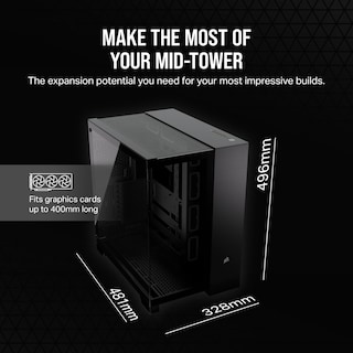Foto 6 | Carcasa Para Pc Corsair 6500x Mid-tower Atx De Doble Cámara Negra - Venta Internacional.