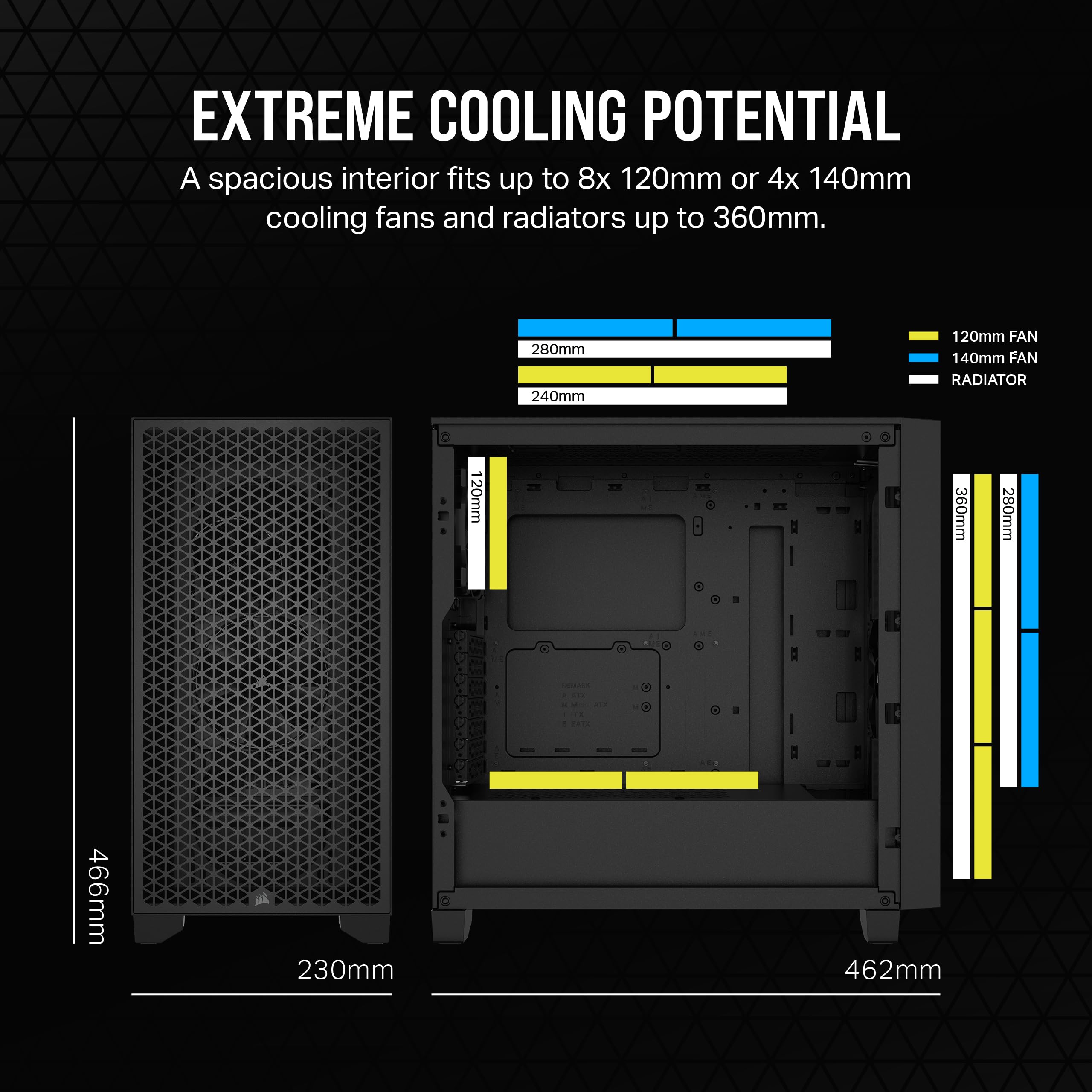 Foto 4 pulgar | Funda Para Pc Corsair 3000d Airflow Mid-tower Negra - Venta Internacional.