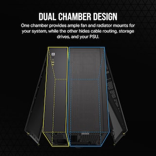 Foto 3 | Funda Para Pc Corsair 2500x De Torre Pequeña Matx De Doble Cámara Negra - Venta Internacional.