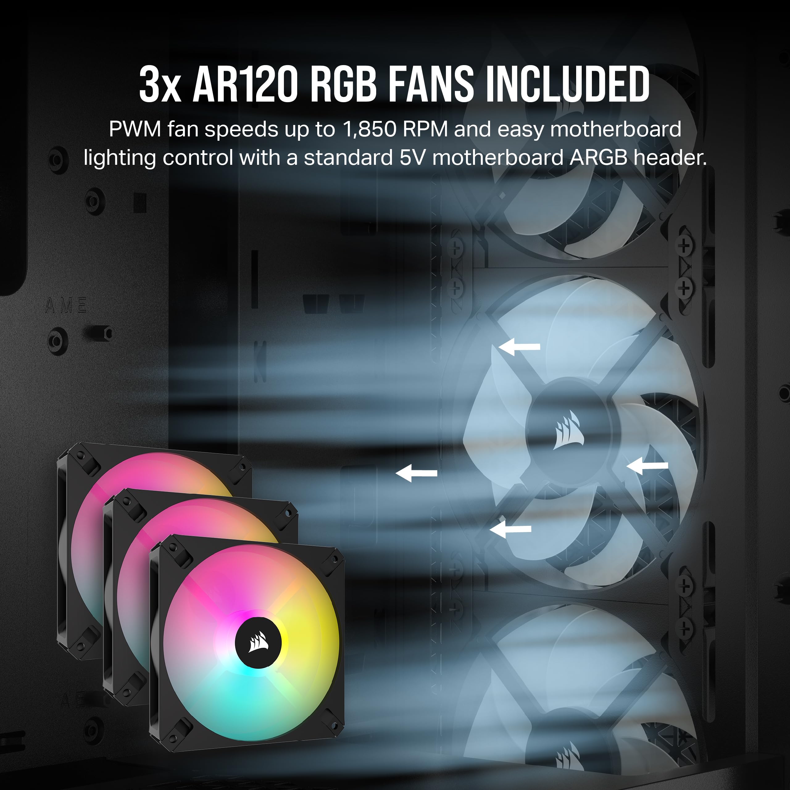 Foto 5 pulgar | Funda Para Pc Corsair 3000d Rgb Airflow Mid-tower Con 3 Ventiladores Ar120 - Venta Internacional.