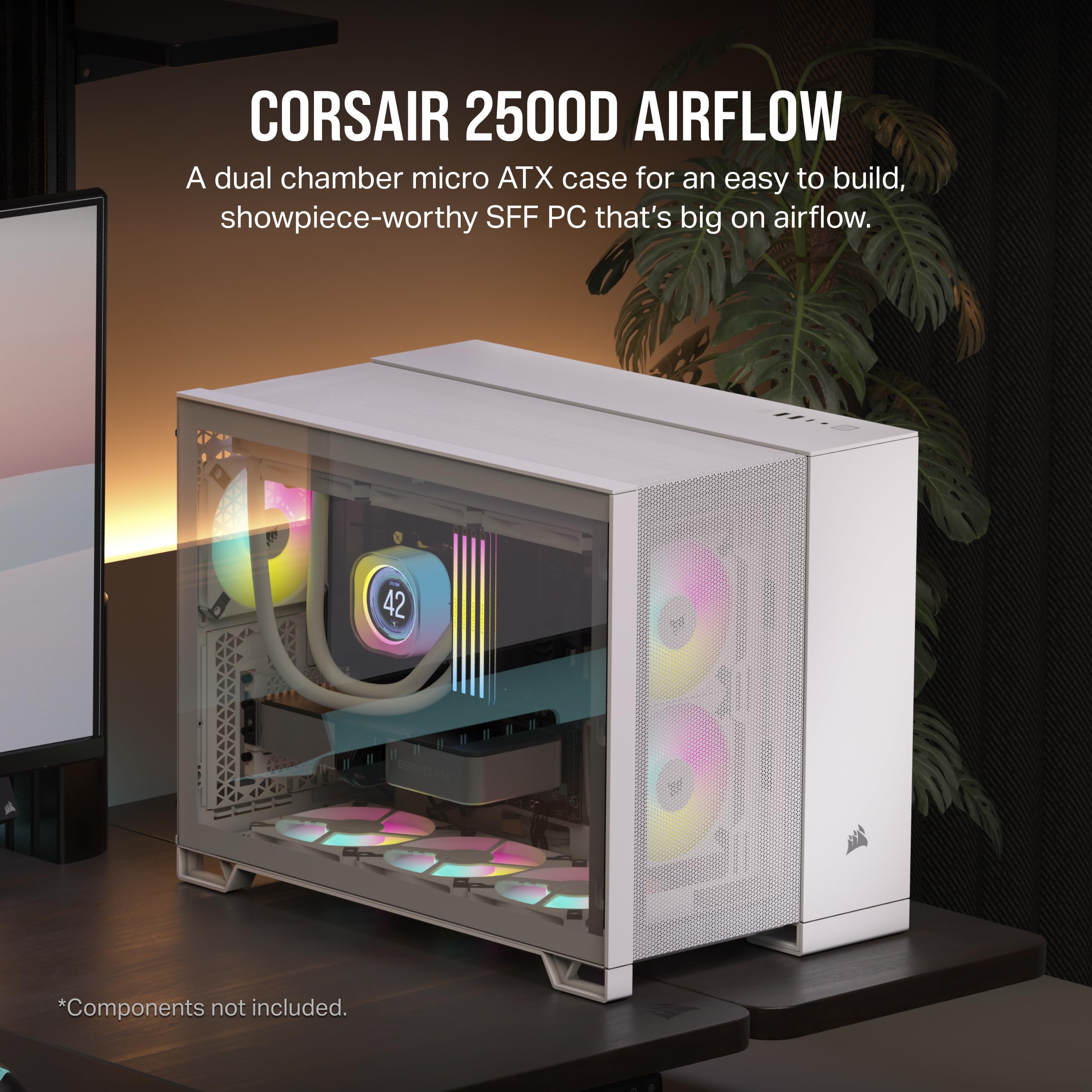 Foto 3 pulgar | Funda Para Pc Corsair 2500d Airflow Small-tower Matx Con Vidrio Templado - Venta Internacional.