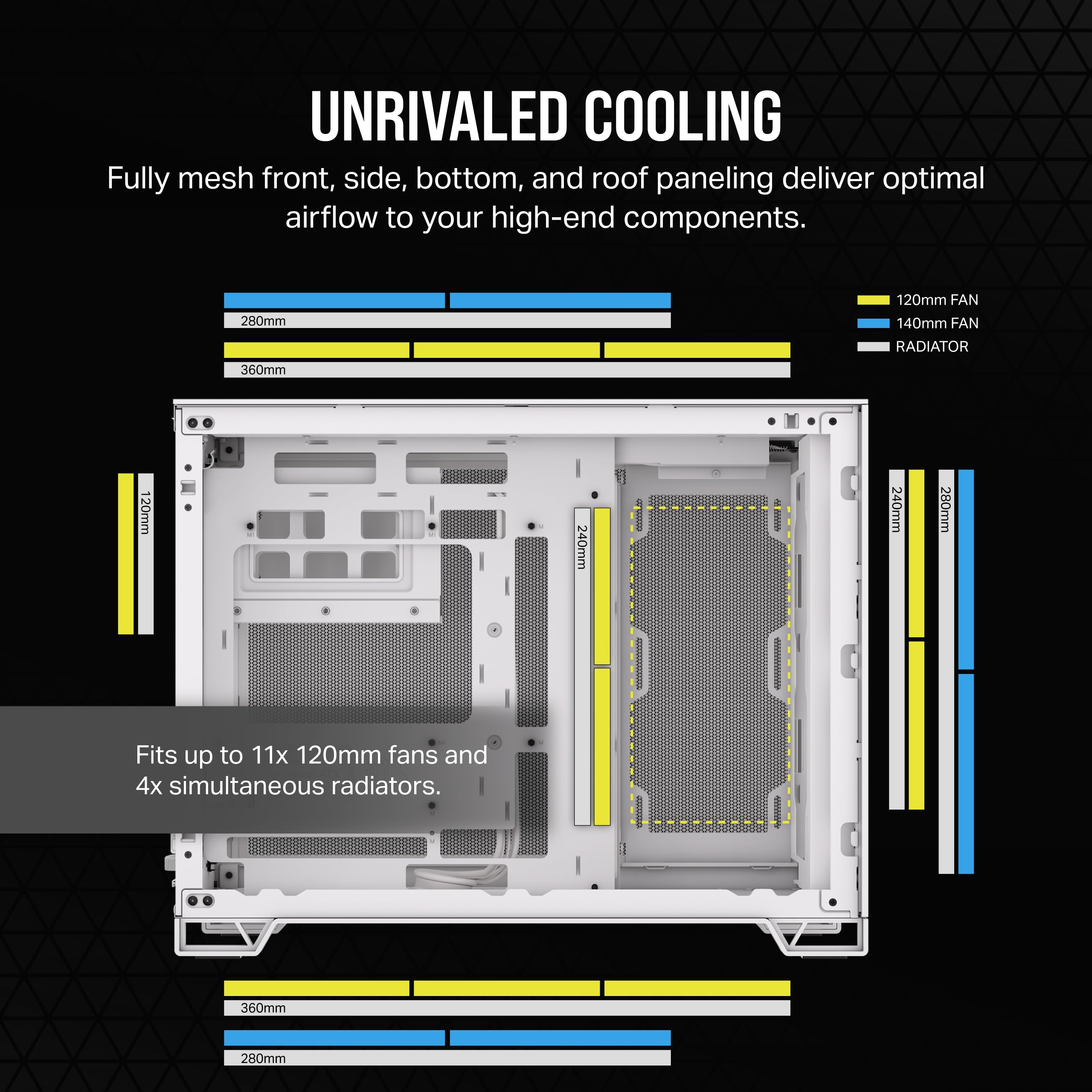 Foto 6 pulgar | Funda Para Pc Corsair 2500d Airflow Small-tower Matx Con Vidrio Templado - Venta Internacional.