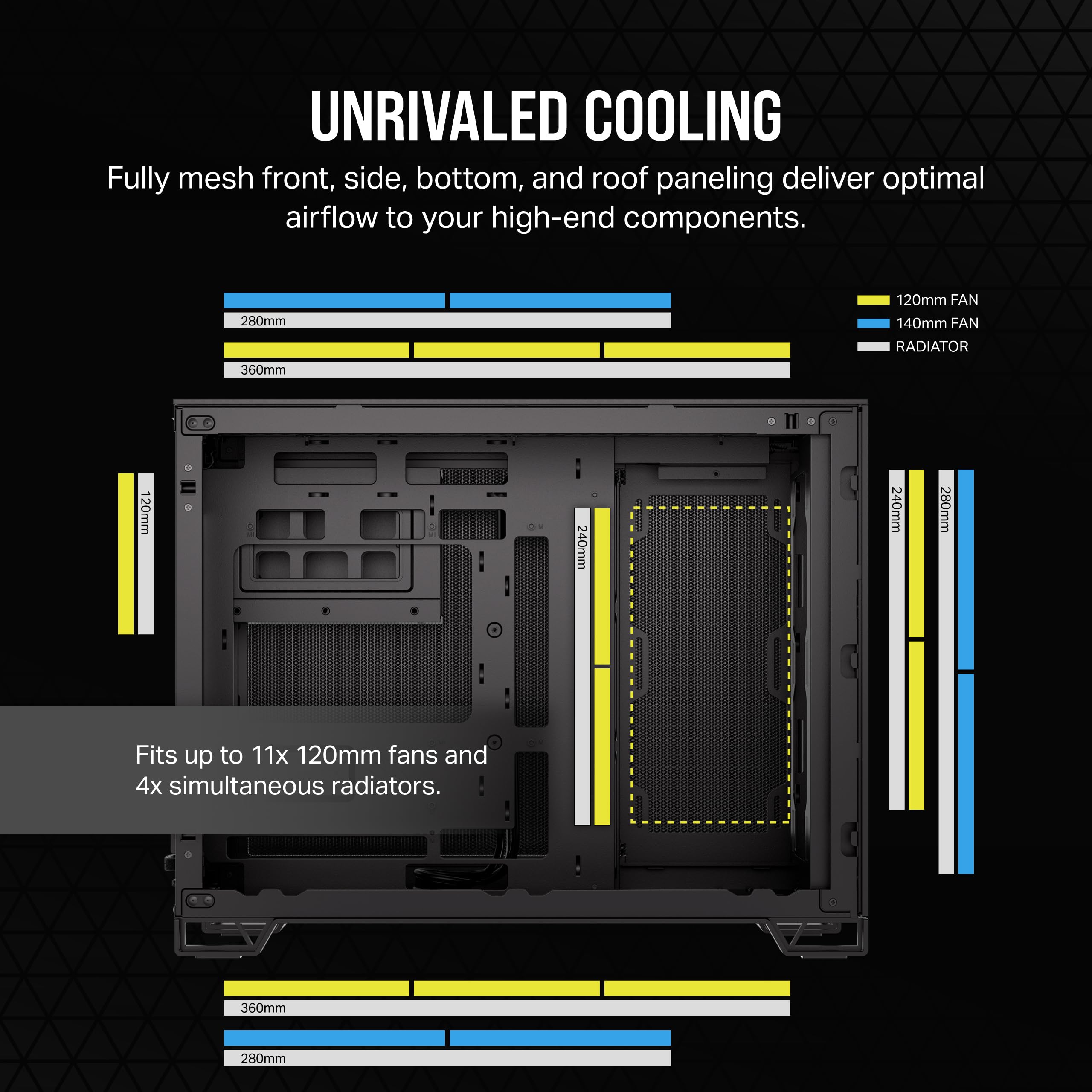 Foto 6 pulgar | Funda Para Pc Corsair 2500d Airflow Small-tower Matx Con Vidrio Templado - Venta Internacional.