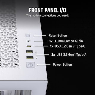 Foto 5 | Funda Para Pc Corsair 3500x Mid-tower Atx Con Vidrio Templado, Color Blanco - Venta Internacional.