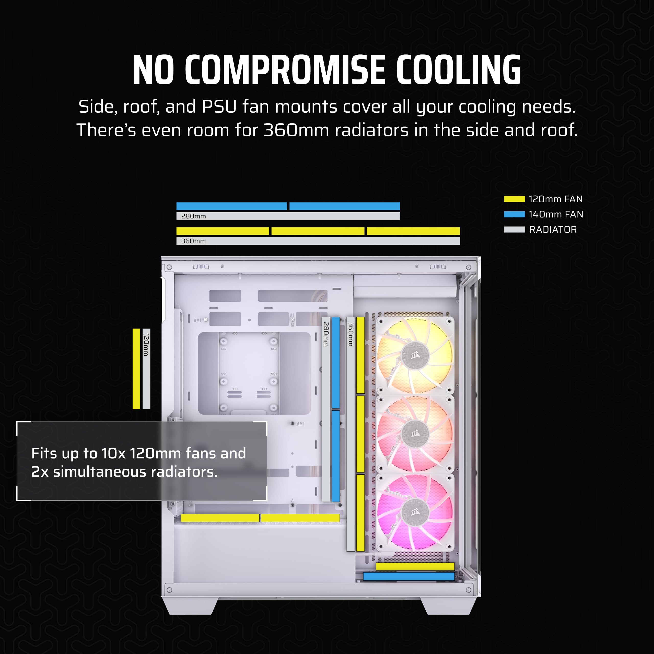 Foto 5 | Funda Para Pc Corsair Icue Link 3500x Rgb Mid-tower Atx Blanca - Venta Internacional.