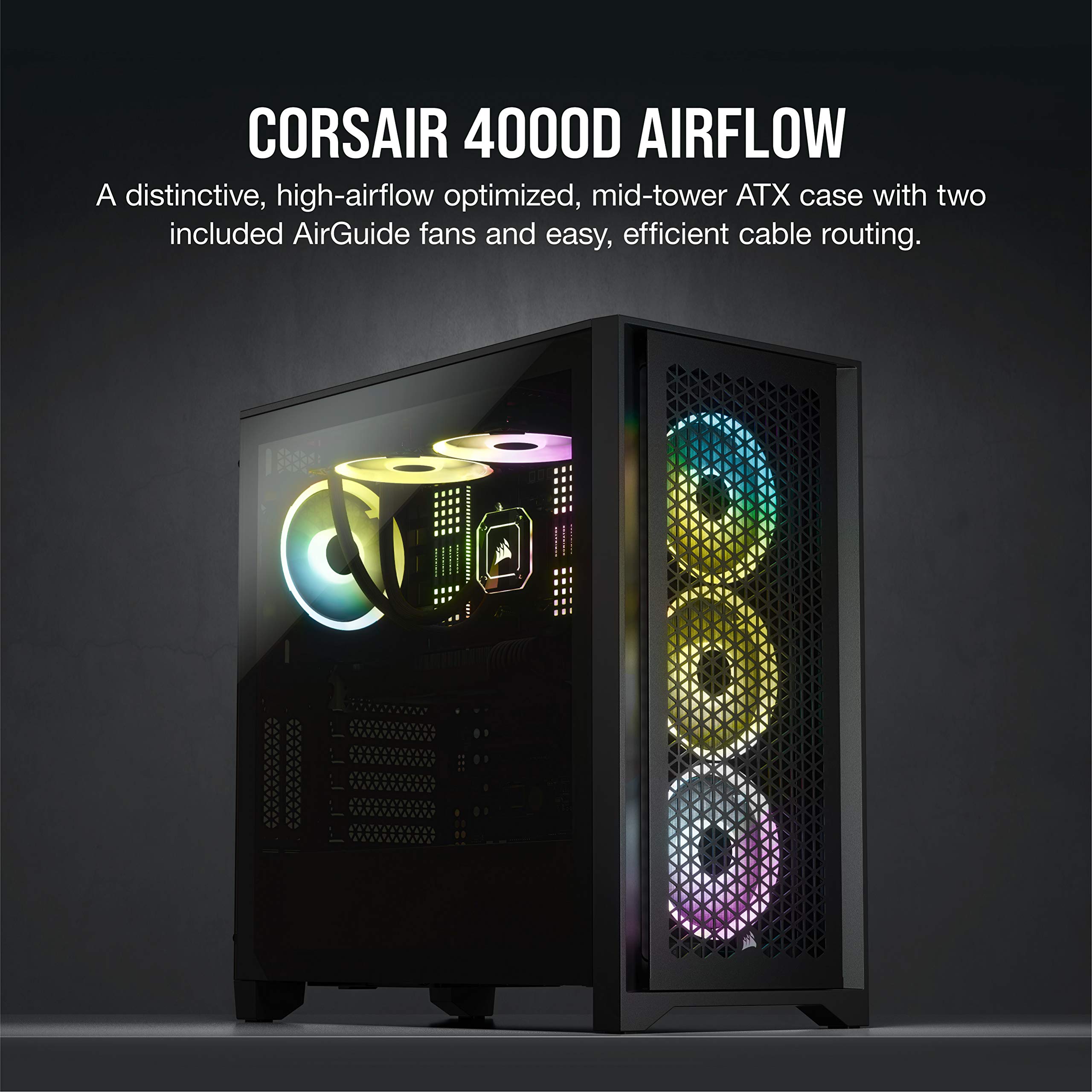 Foto 3 pulgar | Funda Para Pc Corsair 4000d Airflow De Vidrio Templado Mid-tower Atx - Venta Internacional.