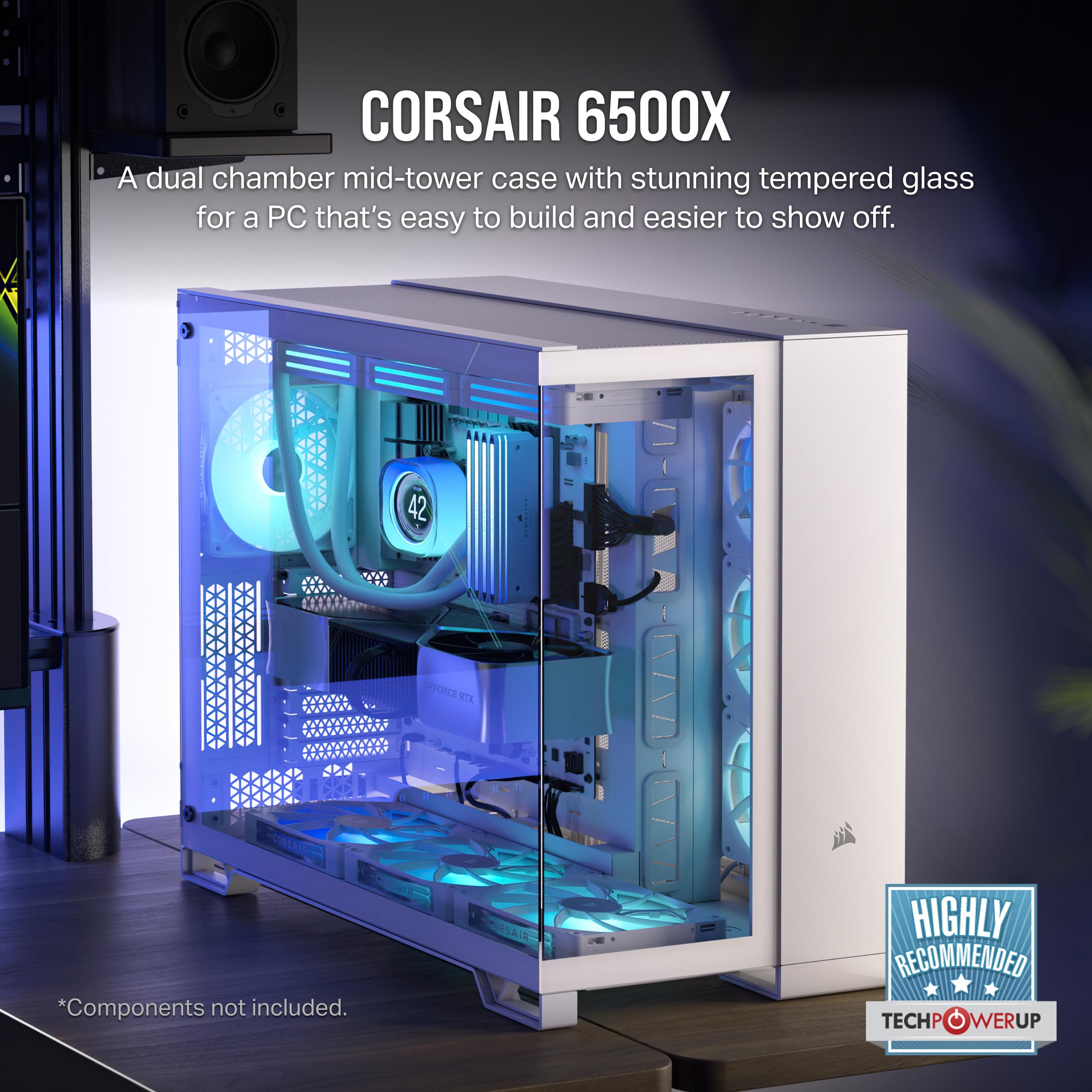 Foto 3 pulgar | Carcasa Para Pc Corsair 6500x Mid-tower Atx De Doble Cámara, Blanca - Venta Internacional.