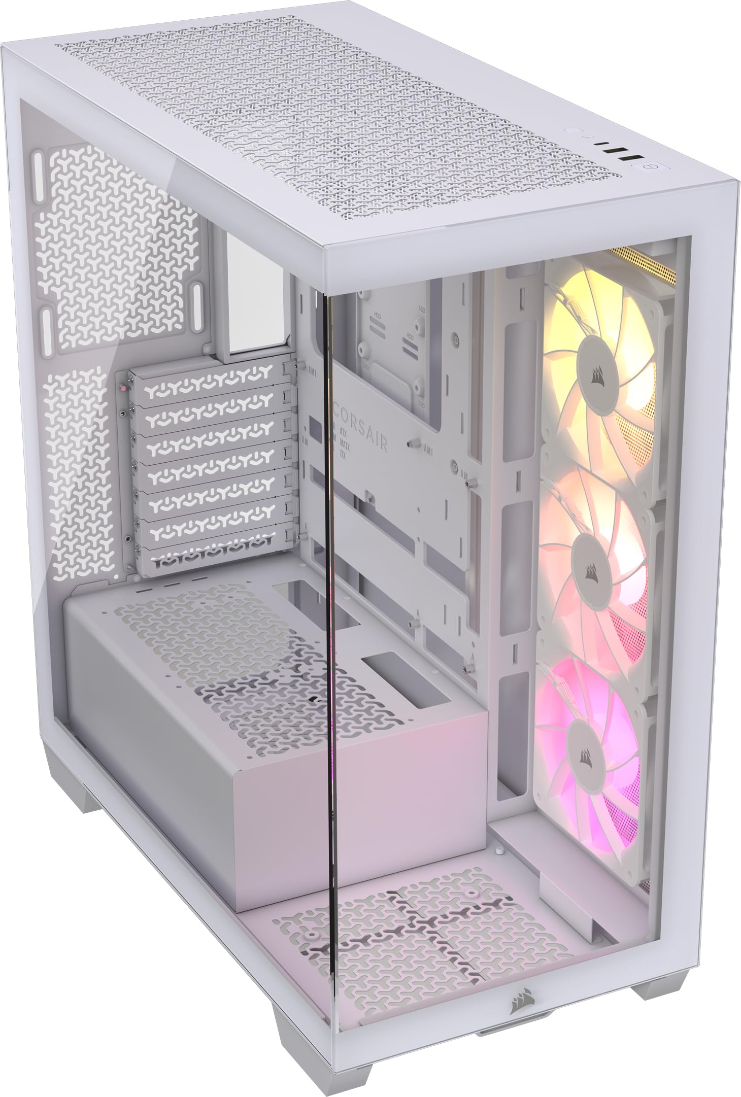 Foto 2 pulgar | Funda Para Pc Corsair 3500x Argb Mid-tower Atx Con 3 Ventiladores, Color Blanco - Venta Internacional.