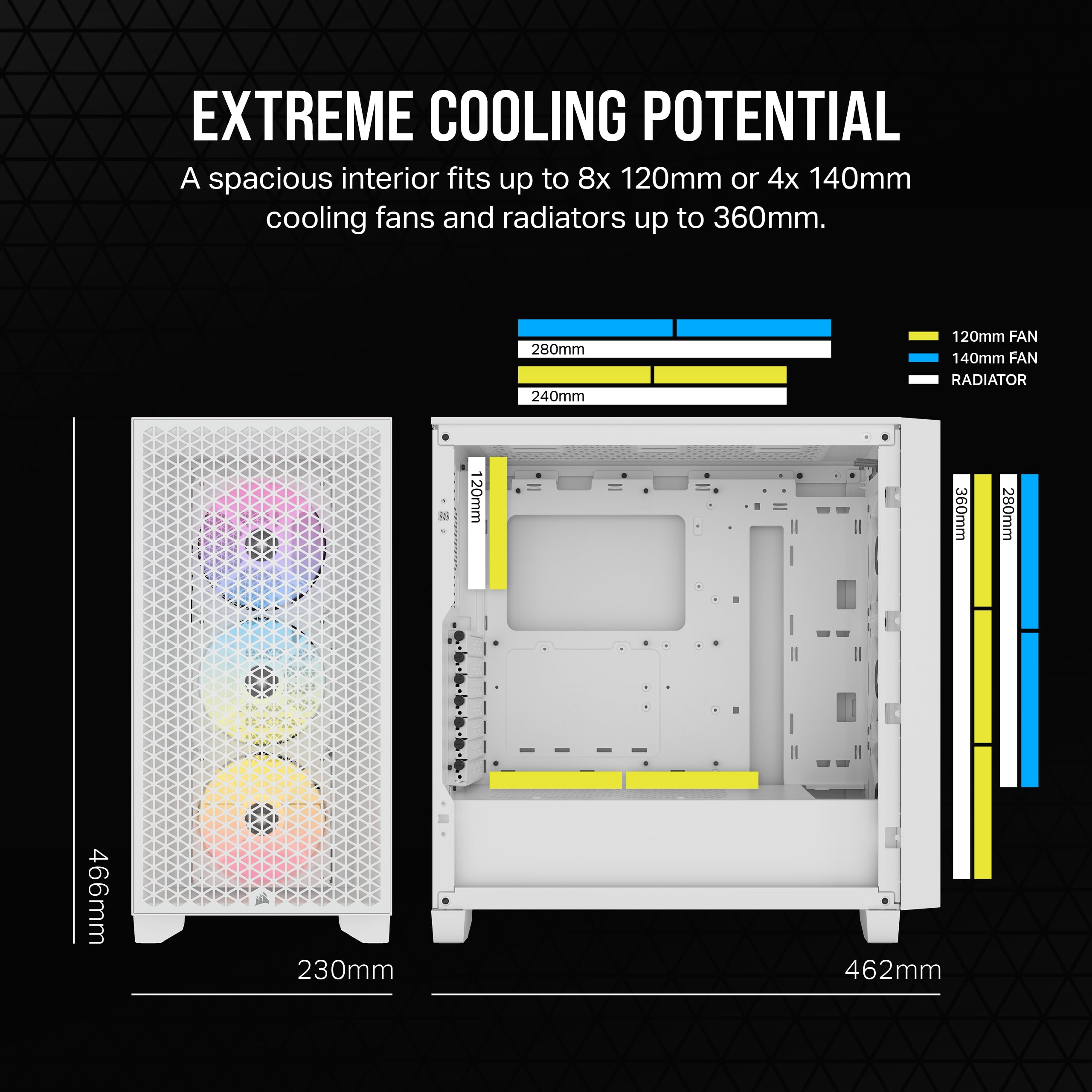 Foto 4 pulgar | Funda Para Pc Corsair 3000d Rgb Airflow Mid-tower Con 3 Ventiladores Ar120 - Venta Internacional.