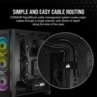Foto 5 | Funda Corsair 4000D Airflow de Vidrio Templado Negra para PC de Alto Rendimiento - Venta Internacional