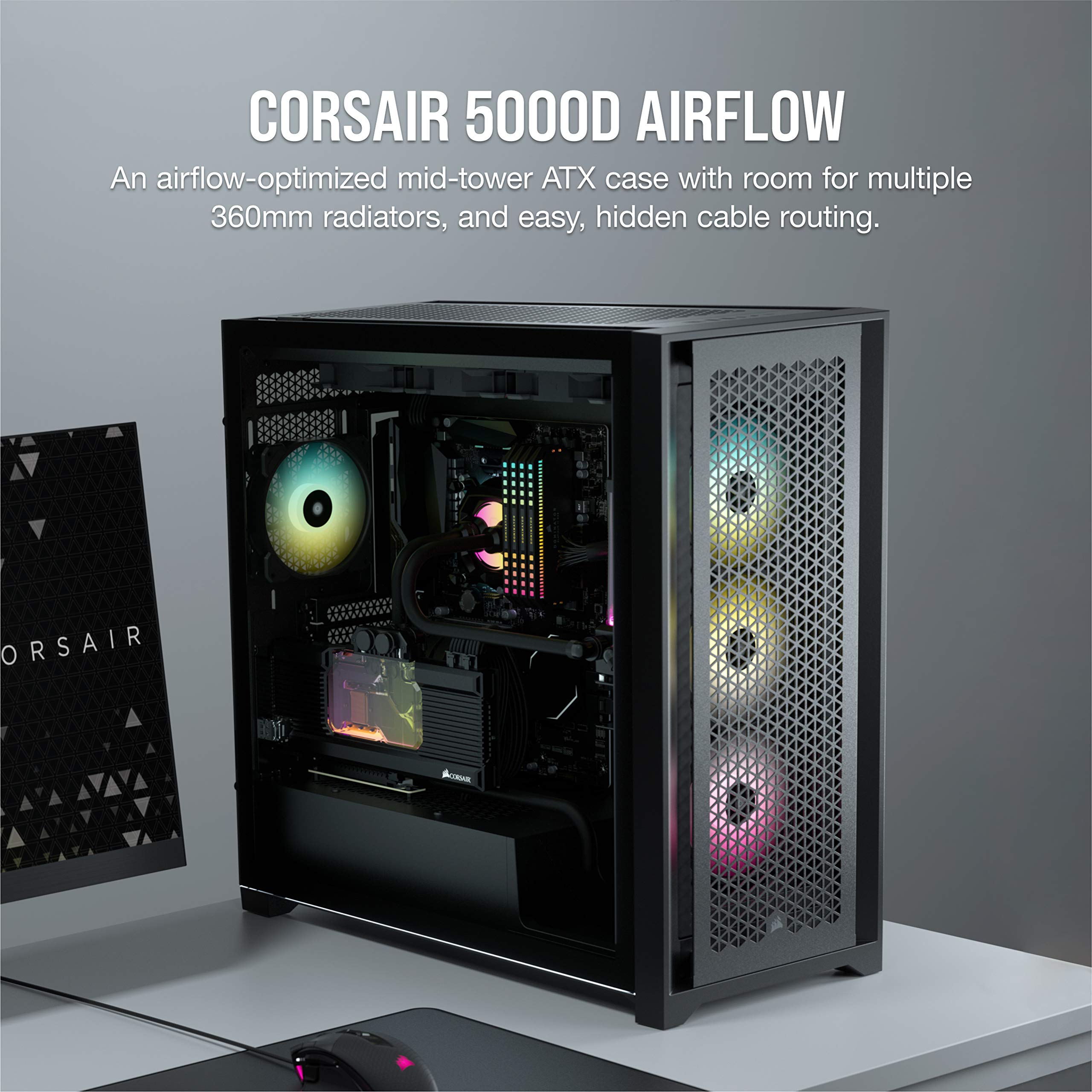 Foto 3 pulgar | Carcasa PC Corsair 5000D Airflow Mid-Tower ATX de Vidrio Templado - Venta Internacional
