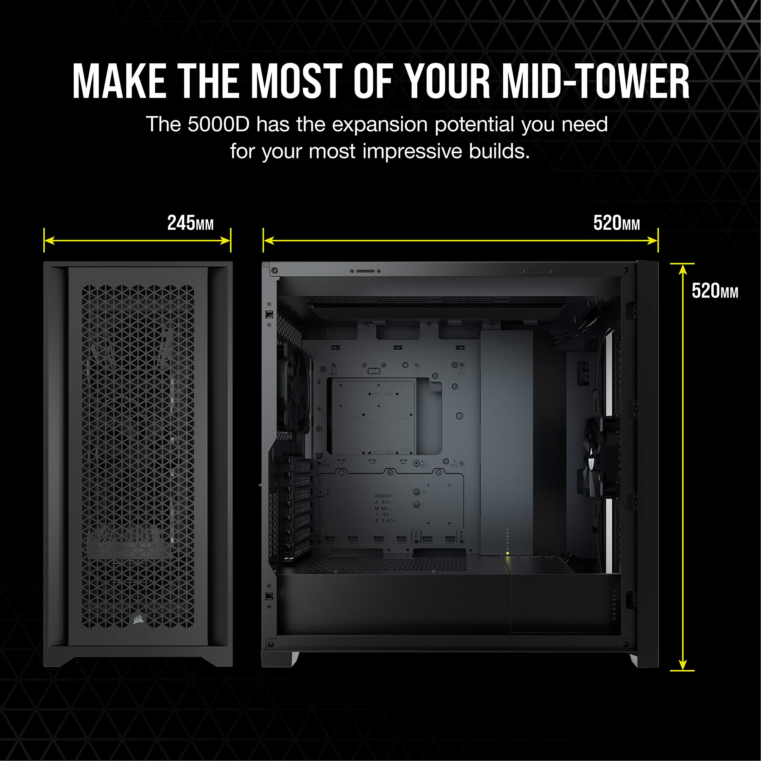 Foto 4 pulgar | Carcasa PC Corsair 5000D Airflow Mid-Tower ATX de Vidrio Templado - Venta Internacional