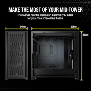 Foto 3 | Carcasa PC Corsair 5000D Airflow Mid-Tower ATX de Vidrio Templado - Venta Internacional