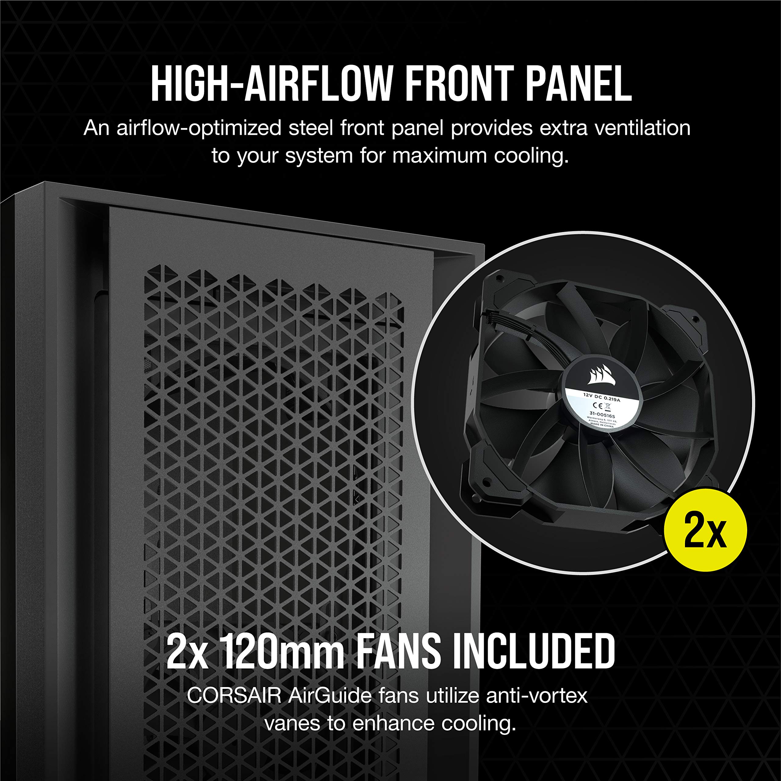 Foto 5 pulgar | Carcasa PC Corsair 5000D Airflow Mid-Tower ATX de Vidrio Templado - Venta Internacional