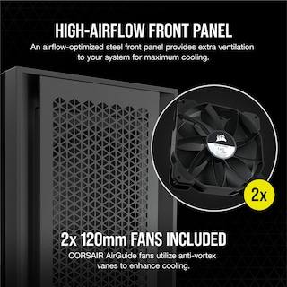 Foto 4 | Carcasa PC Corsair 5000D Airflow Mid-Tower ATX de Vidrio Templado - Venta Internacional