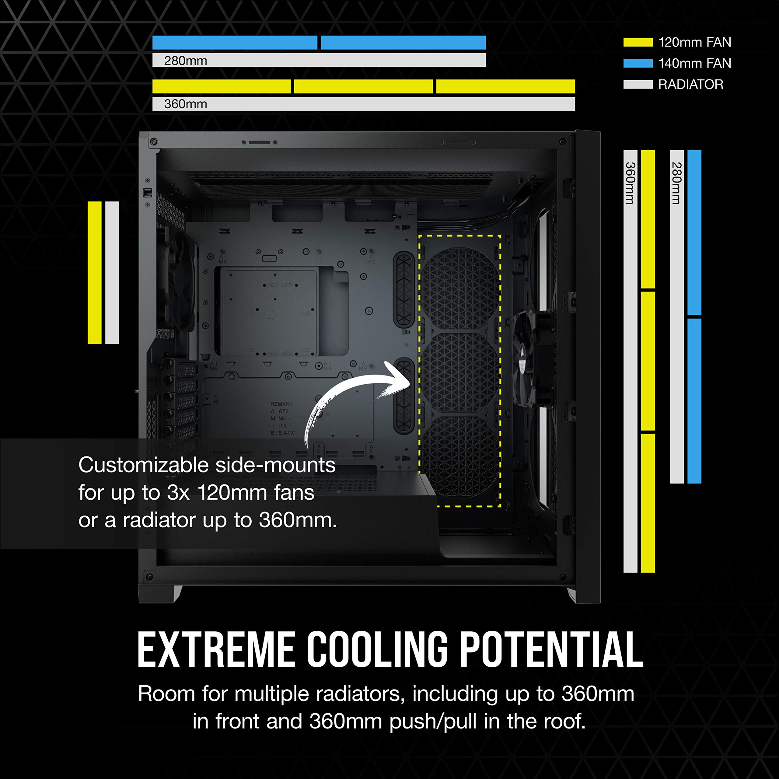 Foto 6 pulgar | Carcasa PC Corsair 5000D Airflow Mid-Tower ATX de Vidrio Templado - Venta Internacional