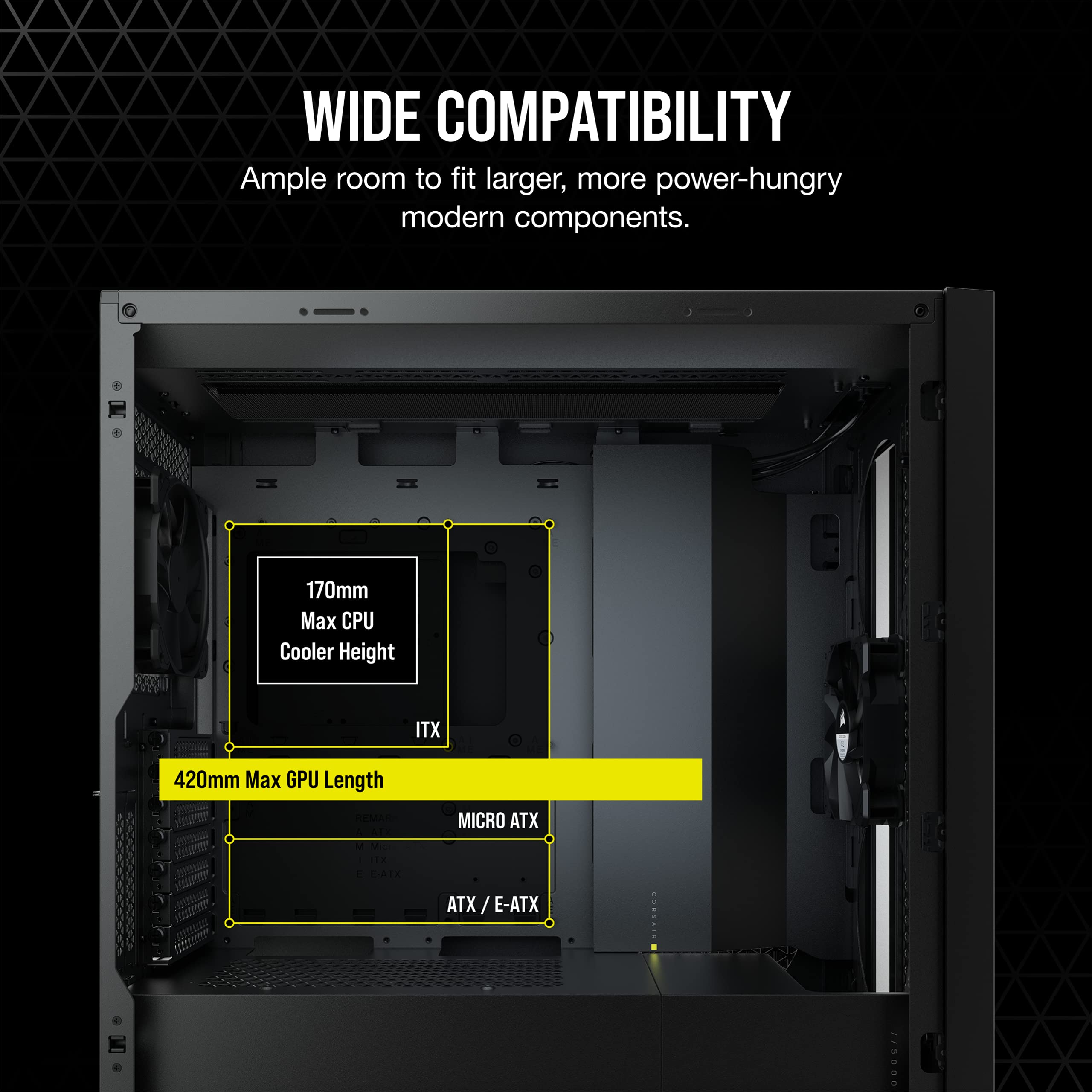 Foto 8 pulgar | Carcasa PC Corsair 5000D Airflow Mid-Tower ATX de Vidrio Templado - Venta Internacional