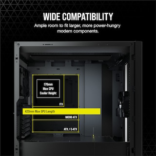 Foto 7 | Carcasa PC Corsair 5000D Airflow Mid-Tower ATX de Vidrio Templado - Venta Internacional
