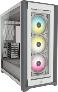 Foto 1 | Funda Inteligente Corsair iCue 5000X RGB para PC ATX de Media Torre Blanca - Venta Internacional