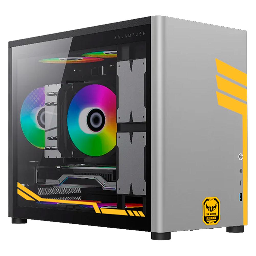 Foto 2 pulgar | Gabinete Gamer Xtreme Pc Gaming Tuf Edition Cxttu985gy Micro Torre Micro Atx/itx Usb-c Cristal Templado Gris