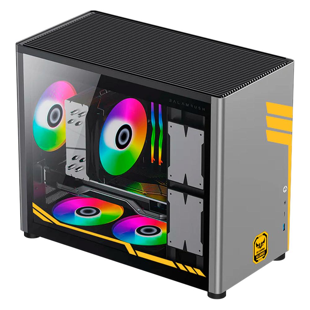 Foto 5 pulgar | Gabinete Gamer Xtreme Pc Gaming Tuf Edition Cxttu985gy Micro Torre Micro Atx/itx Usb-c Cristal Templado Gris