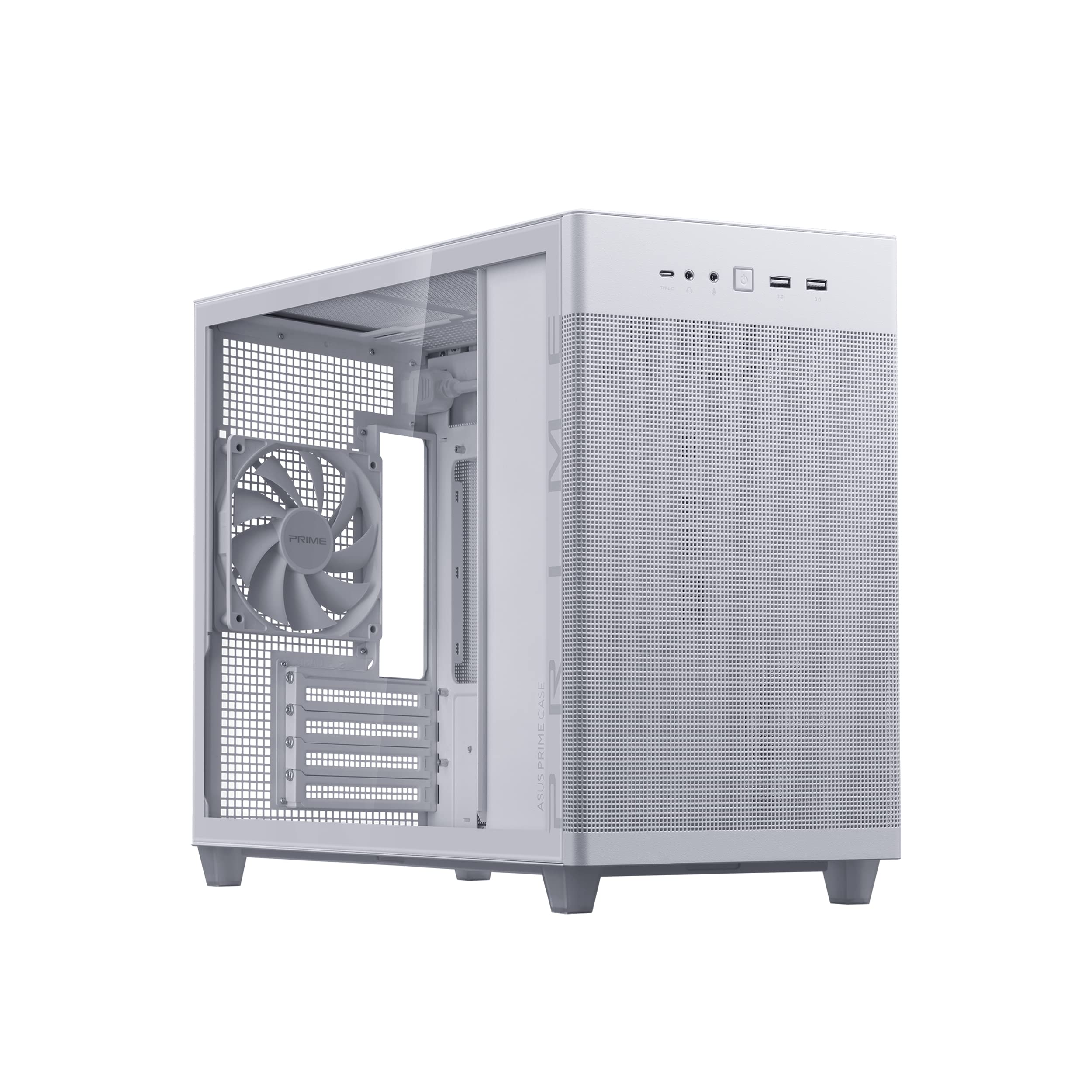 Foto 2 pulgar | Funda De Ordenador Asus Prime Ap201 De Cristal Templado Microatx Blanco - Venta Internacional.