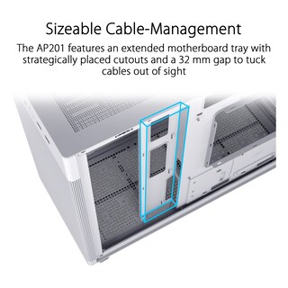 Foto 5 | Funda De Ordenador Asus Prime Ap201 De Cristal Templado Microatx Blanco - Venta Internacional.