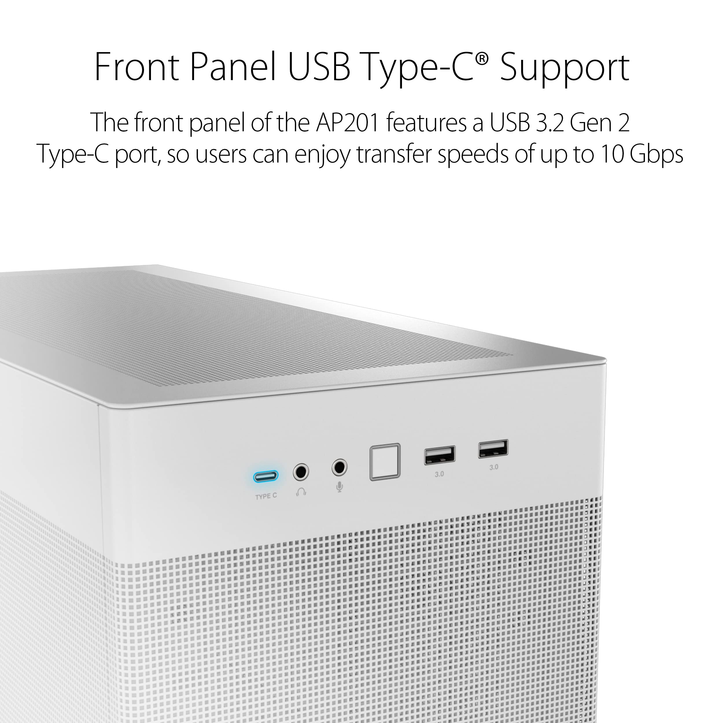 Foto 6 | Funda De Ordenador Asus Prime Ap201 33l Microatx Blanca - Venta Internacional.