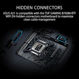 Foto 2 | Funda Asus A21 Micro-atx Black Edition Con Soporte Para Gpu De 380 Mm - Venta Internacional.