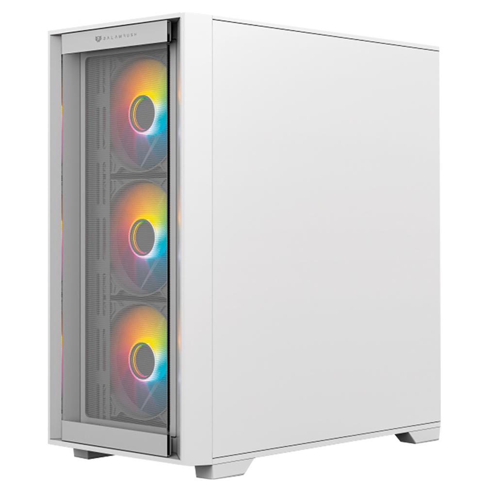 Foto 3 pulgar | Gabinete Gamer Balam Rush Carbono 6000 Matx Usb-c 4 Fan Argb Blanco