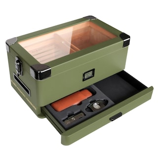 Foto 1 | Tapa De Cristal Militar Humidor Case Elegance Con Madera De Cedro - Venta Internacional.