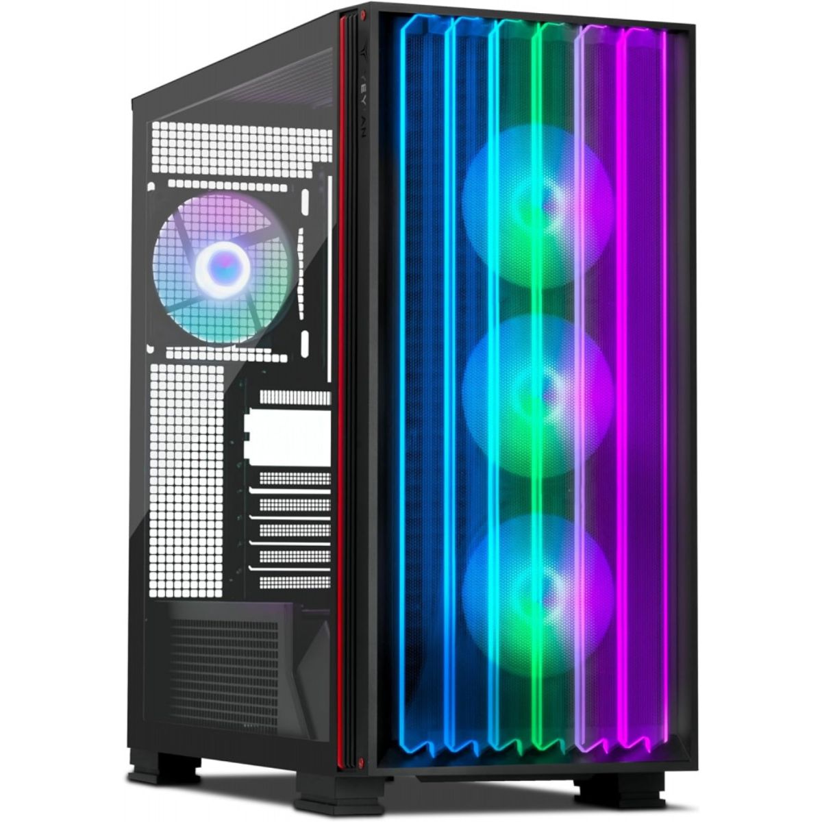 Gabinete Yeyian Mirage X Con Ventana, Midi-tower, Atx/micro-atx/itx, Usb 3.2, Sin Fuente, Sin Ventiladores Instalado