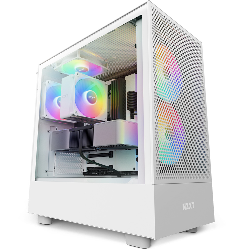 Foto 2 pulgar | Gabinete Nzxt H5 Flow Rgb Con Ventana, Midi-tower, Mini-itx/micro-atx/atx, Usb 3.2, Sin Fuente, 4 Ventiladores I