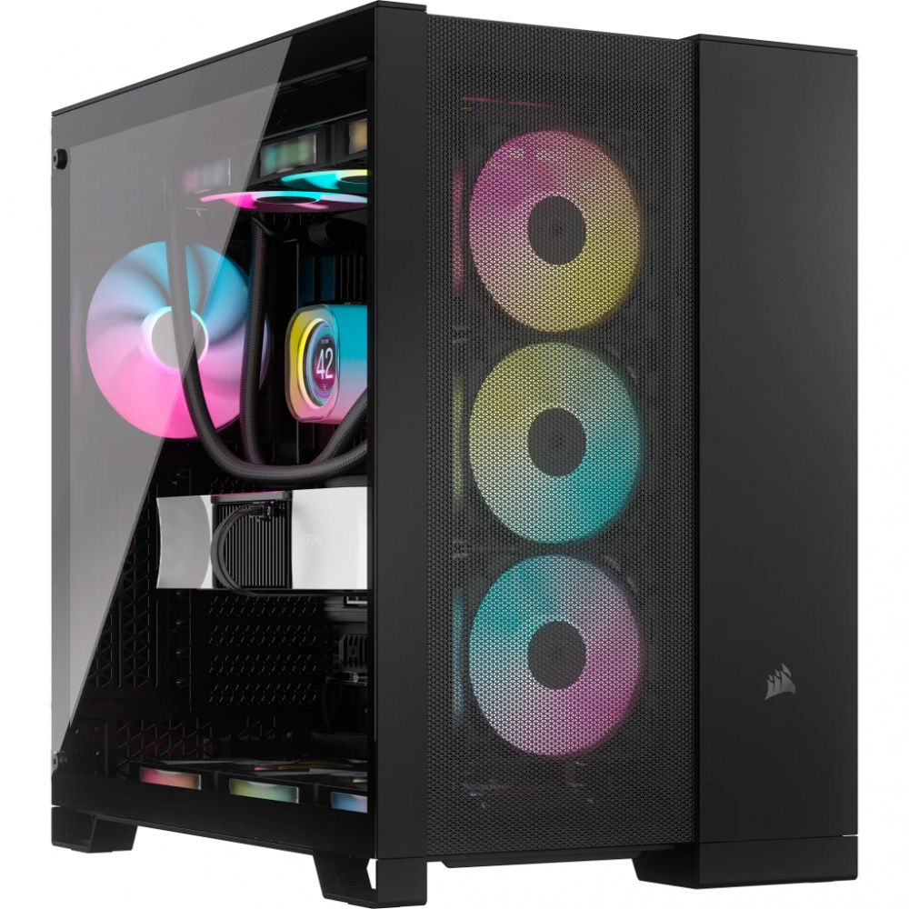 Foto 2 pulgar | Gabinete Corsair 6500d Airflow Con Ventana, Midi-tower, Atx, Usb 3.1, Sin Fuente, Sin Ventiladores Instalados, Negro