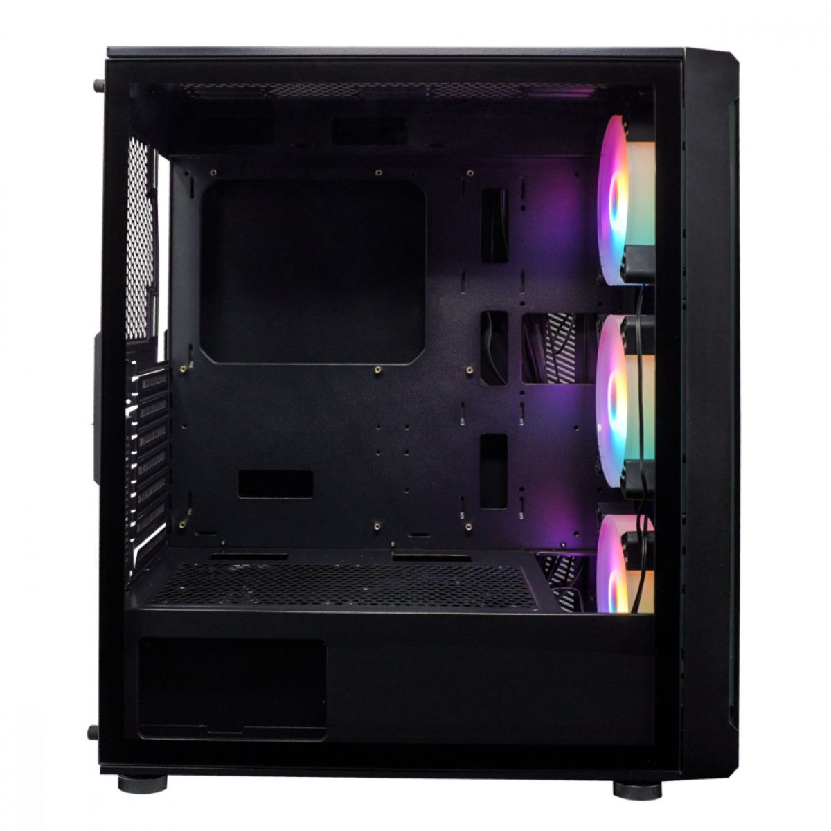 Foto 4 pulgar | Gabinete Evotec EV-1021 con Ventana y 3 Ventiladores para ATX/Micro-ATX/Mini-ATX