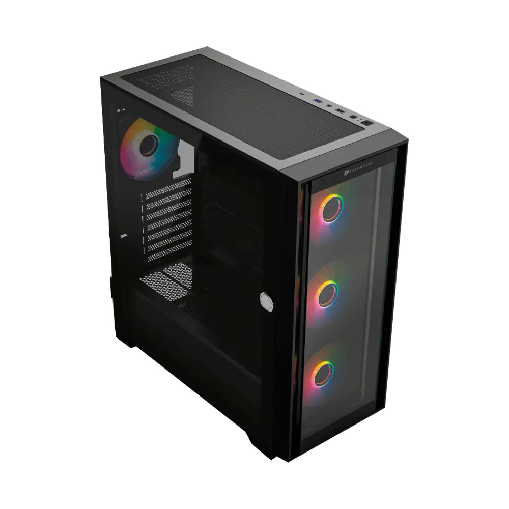 Foto 3 pulgar | Gabinete Balam Rush Carbono Twin Mate 9000 con Ventana RGB sin Fuente