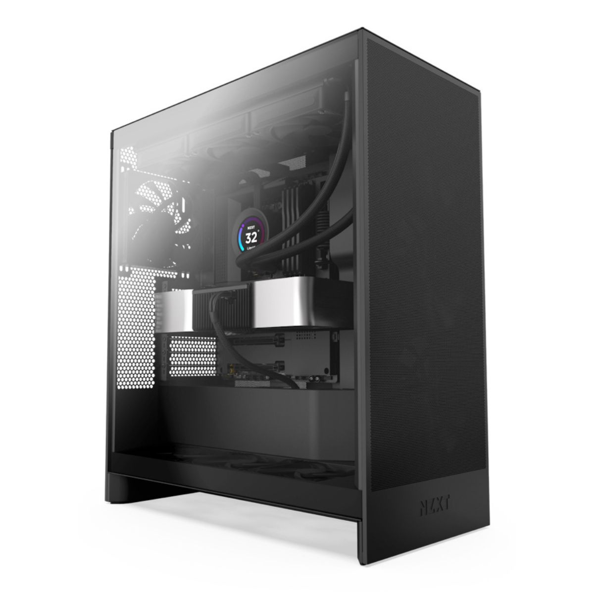 Gabinete NZXT H7 Flow 2024 con Ventana Midi-Tower Mini-ITX/Micro-ATX/ATX USB 3.0 sin Fuente 3 Ventiladores Instalados