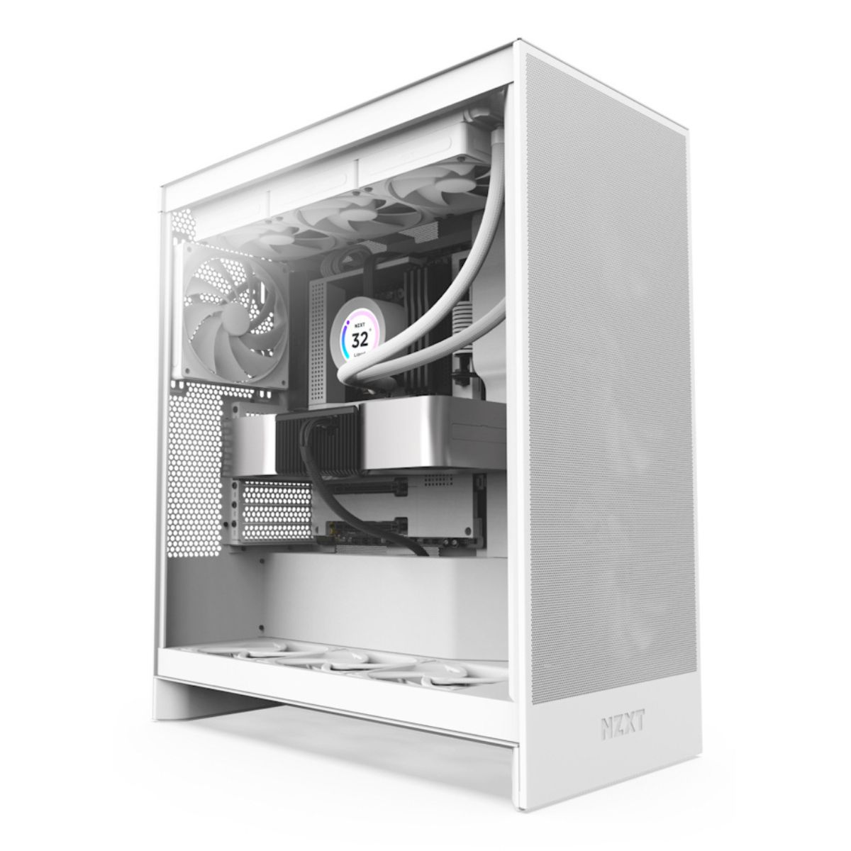 Foto 2 pulgar | Gabinete Nzxt H7 Flow 2024 Con Ventana, Midi-tower, Mini-itx/micro-atx/atx, Usb 3.0, Sin Fuente, 3 Ventiladores