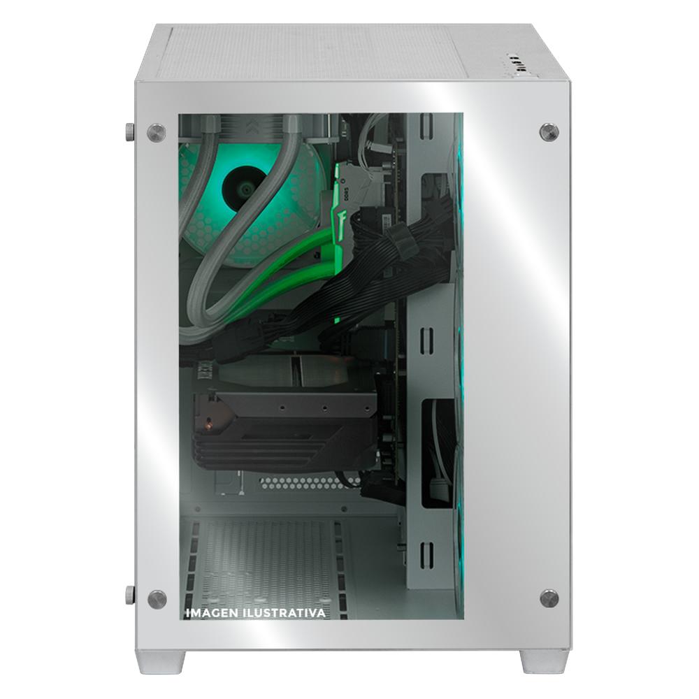 Foto 3 pulgar | Gabinete Gamer Xtreme Pc Gaming Counter Strike Edition Media Torre Atx 4 Fan Cristal Templado Rgb Blanco