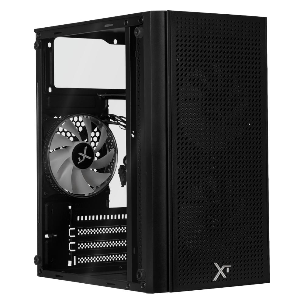 Gabinete Gamer Xtreme Pc Gaming Air Max M2 Micro Torre Micro Atx 3 Fan Cristal Templado Argb Negro