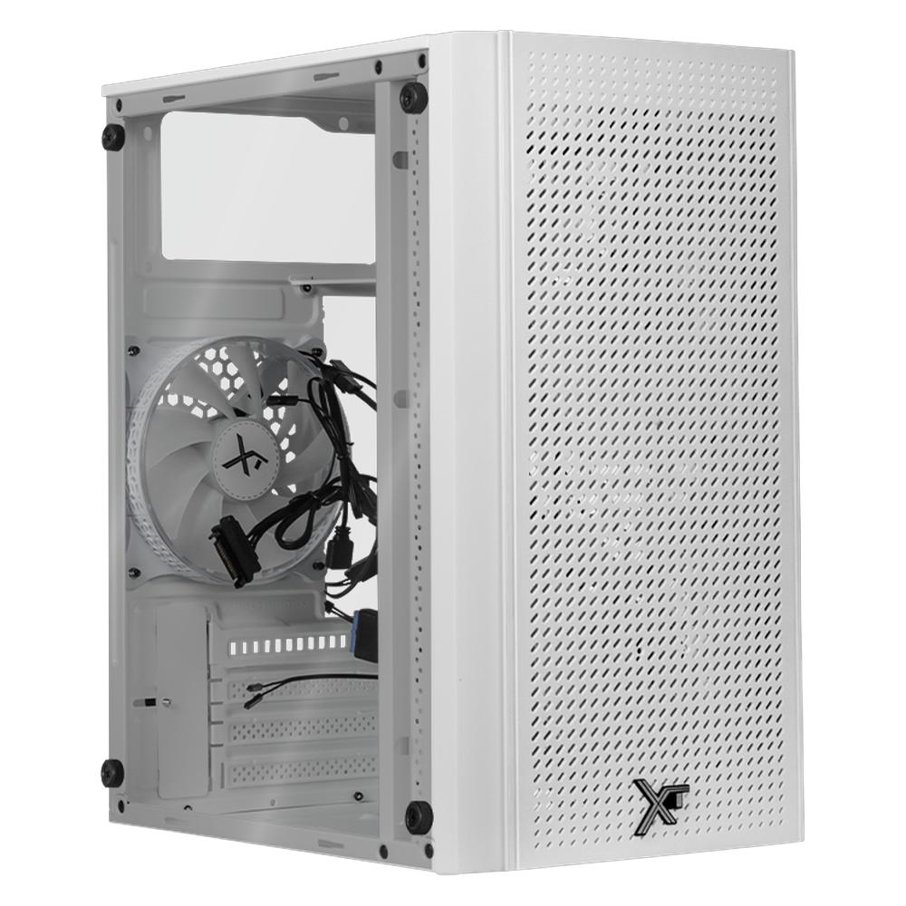 Gabinete Gamer Xtreme Pc Gaming Air Max M2 Micro Torre Micro Atx 3 Fan Cristal Templado Argb Blanco $1,299