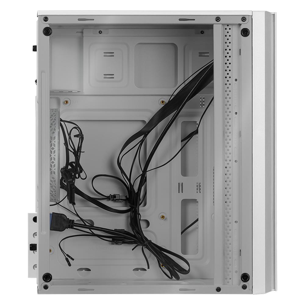 Foto 5 pulgar | Gabinete Gamer Xtreme Pc Gaming Air Max M2 Micro Torre Micro Atx 3 Fan Cristal Templado Argb Blanco