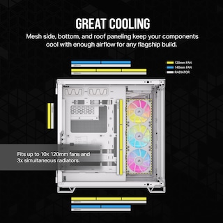 Foto 6 | Funda Para Pc Corsair Icue Link 6500x Rgb Mid-tower Atx Blanca - Venta Internacional.