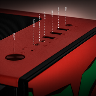 Foto 4 | Gabinete Gamer Xtreme Pc Gaming Evangelion 02 Edition Torre Completa E-atx 4 Fan Cristal Templado Argb Rojo