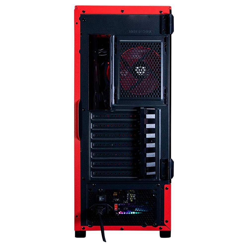 Foto 6 pulgar | Gabinete Gamer Xtreme Pc Gaming Evangelion 02 Edition Torre Completa E-atx 4 Fan Cristal Templado Argb Rojo