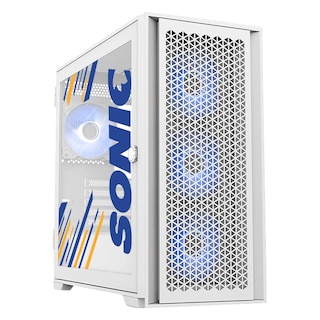 Foto 3 | Gabinete Gamer Xtreme Pc Gaming Sonic Edition Micro Torre Micro Atx 4 Fan Usb-c Cristal Templado Argb Blanco